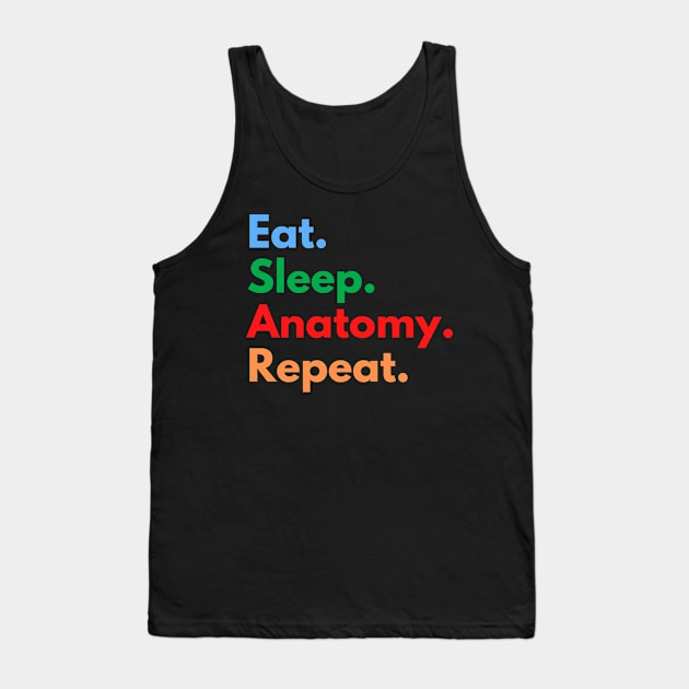 Eat. Sleep. Anatomy. Repeat. Tank Top by Eat Sleep Repeat